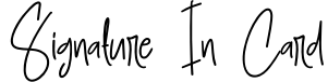Signature In Card