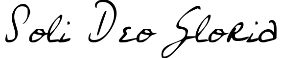 Soli Deo Gloria