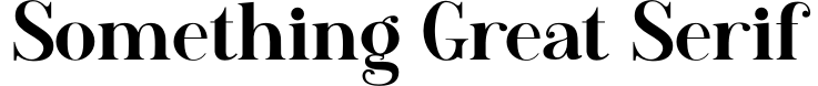 Something Great Serif
