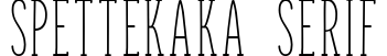 Spettekaka Serif