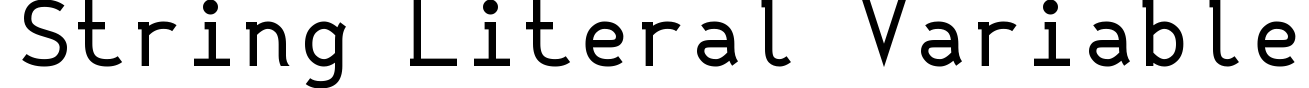 String Literal + Variable