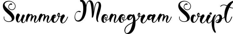 Summer Monogram Script