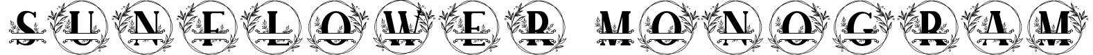 Sunflower Monogram