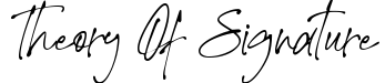 Theory Of Signature