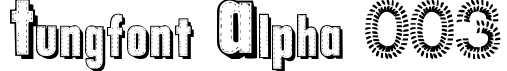 TungFont Alpha 003