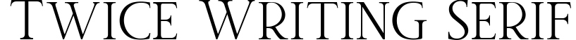 Twice Writing Serif