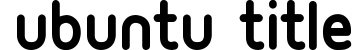 Ubuntu Title