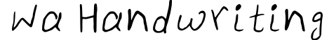 Wa Handwriting