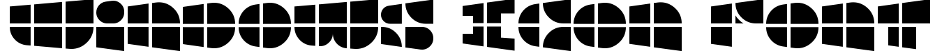 Windows Icon Font