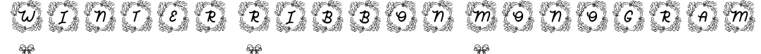 Winter Ribbon Monogram