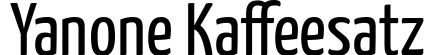 Yanone Kaffeesatz