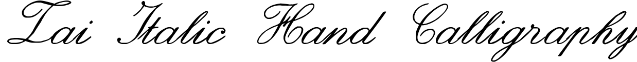 zai Italic Hand Calligraphy