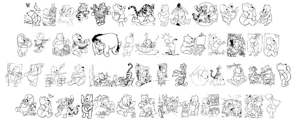 001 Disney's Pooh1 font specimens