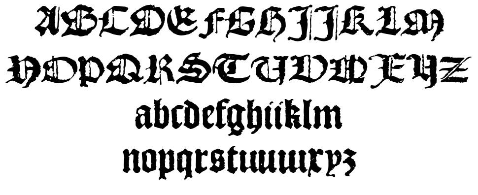 1492 Quadrata Lim písmo Exempláře
