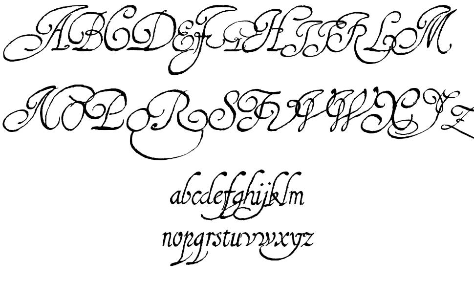 1610 Cancellaresca písmo Exempláře