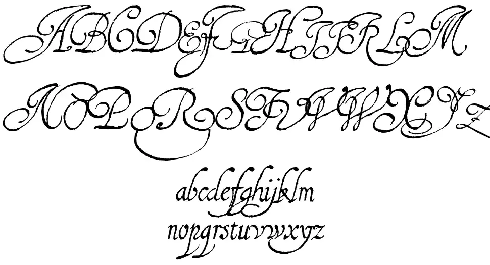 1610 Cancellaresca font Örnekler