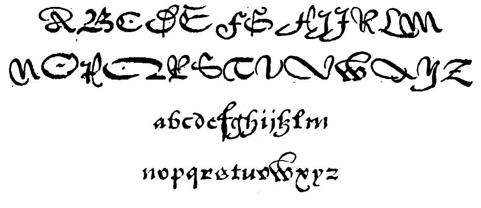 1742 Frenchcivilite font Örnekler