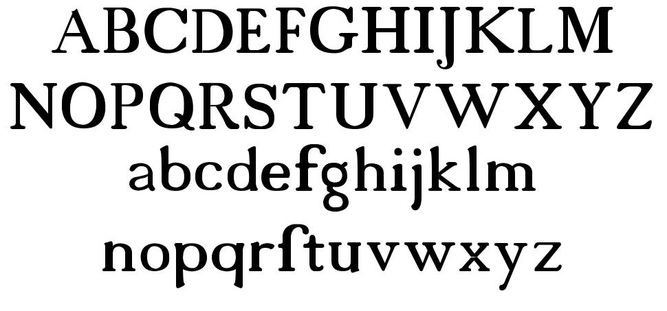 18th Century font Örnekler