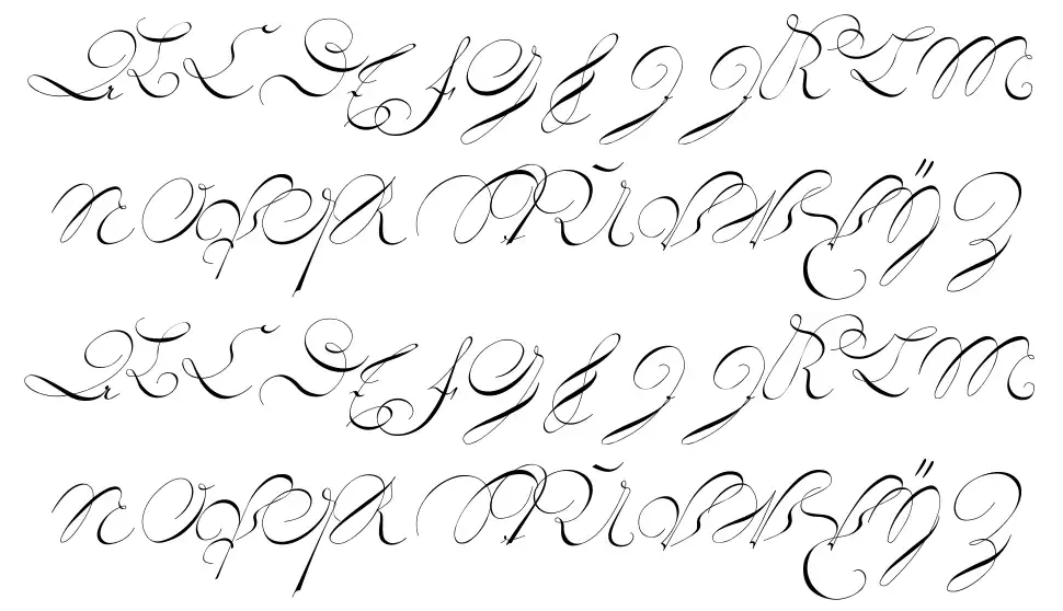 18th Century Kurrent schriftart vorschau