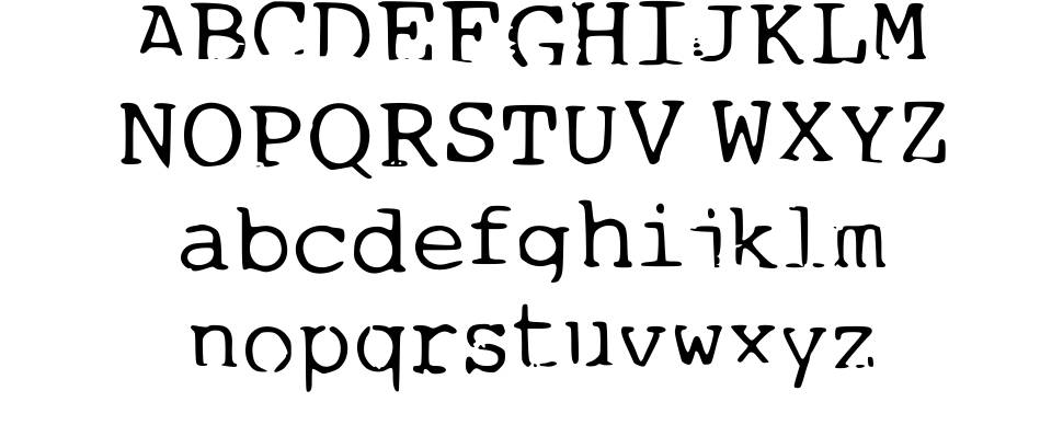 1980s Writer font specimens