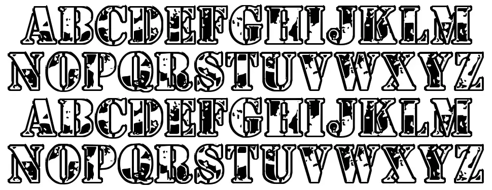 1st Cav font specimens