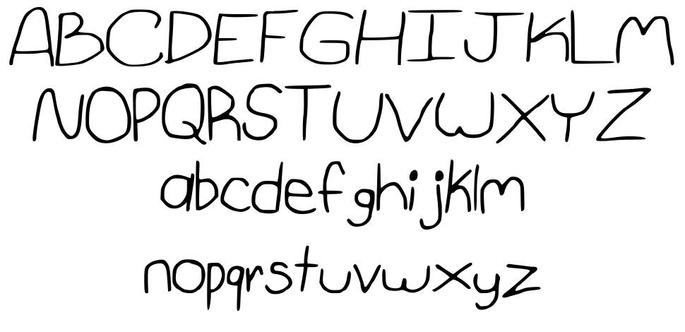 1st Grade font Örnekler