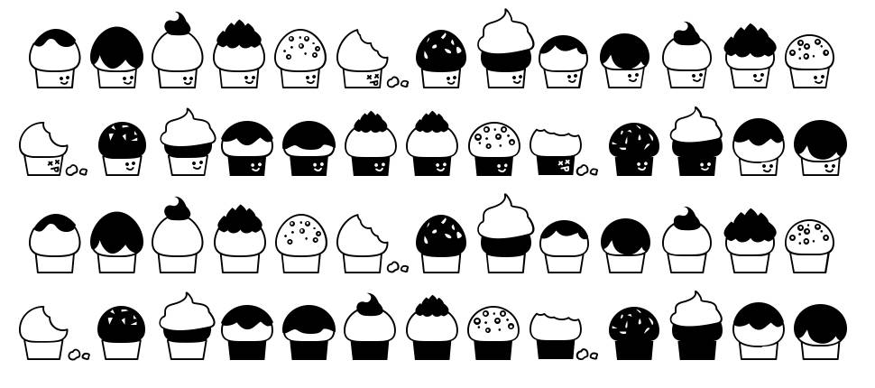 32 cupcakes font
