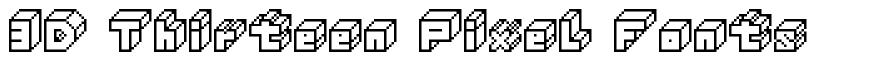 3D Thirteen Pixel Fonts carattere