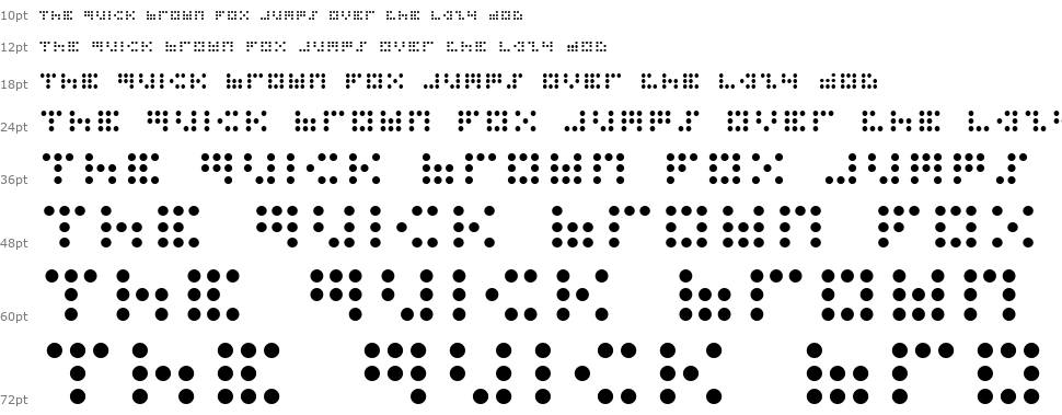 3x3 Dots carattere Cascata