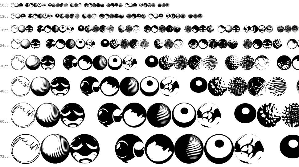 52 Sphereoids font Waterfall