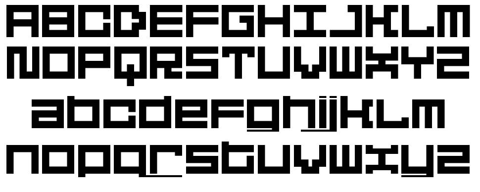 5 Didgit font specimens