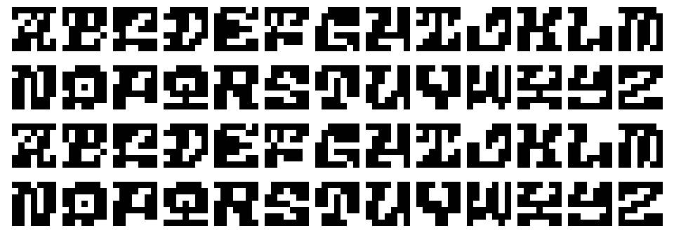 5 Pixdeath font specimens