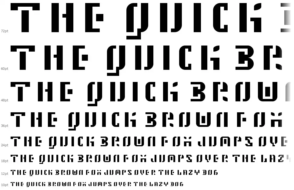 5 Space Stationfont waterfall
