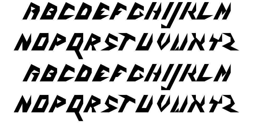 5 Zlash font specimens