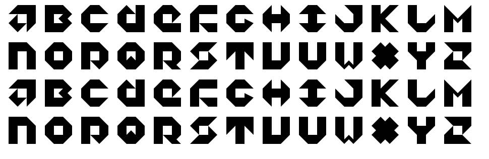5Dagger Unicase 字形 标本