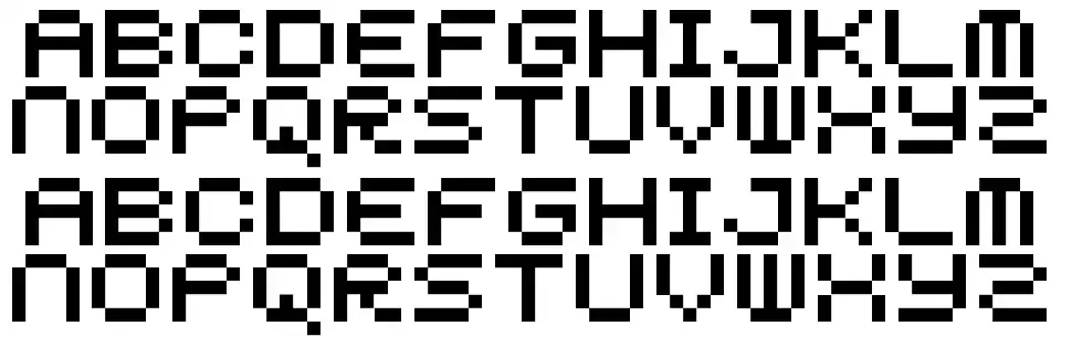 5squared Pixel font Örnekler