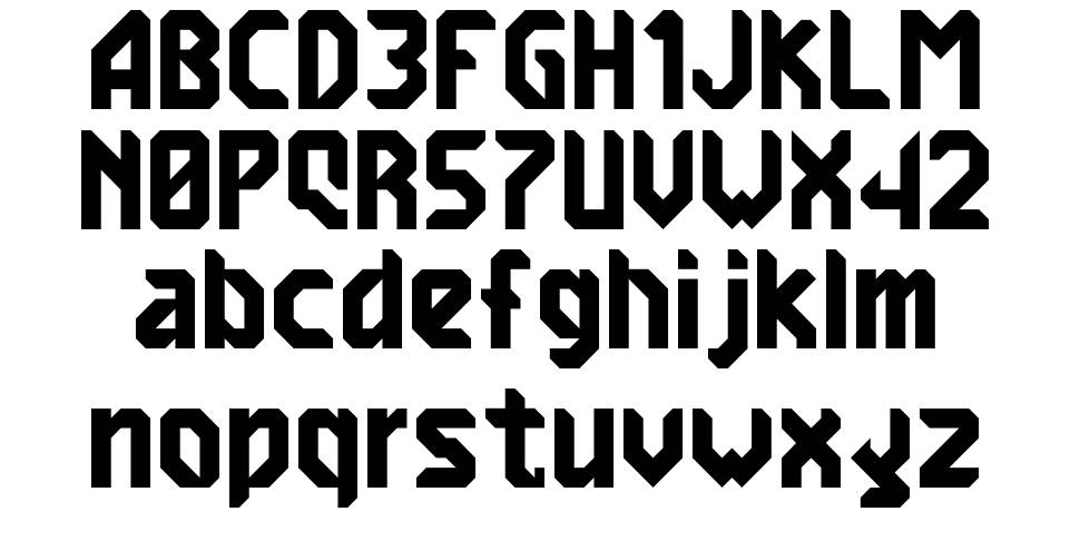 7ABL3 font specimens