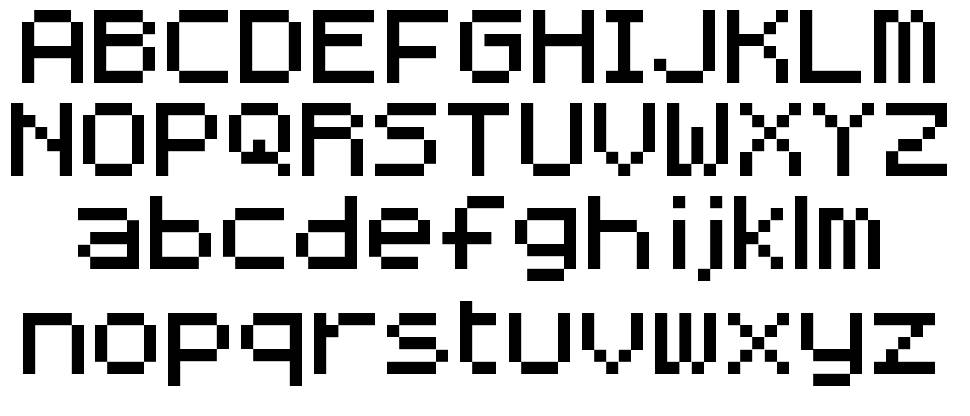 8-bit fortress písmo Exempláře