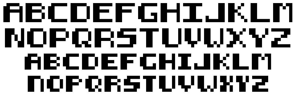 8-bit HUD písmo Exempláře