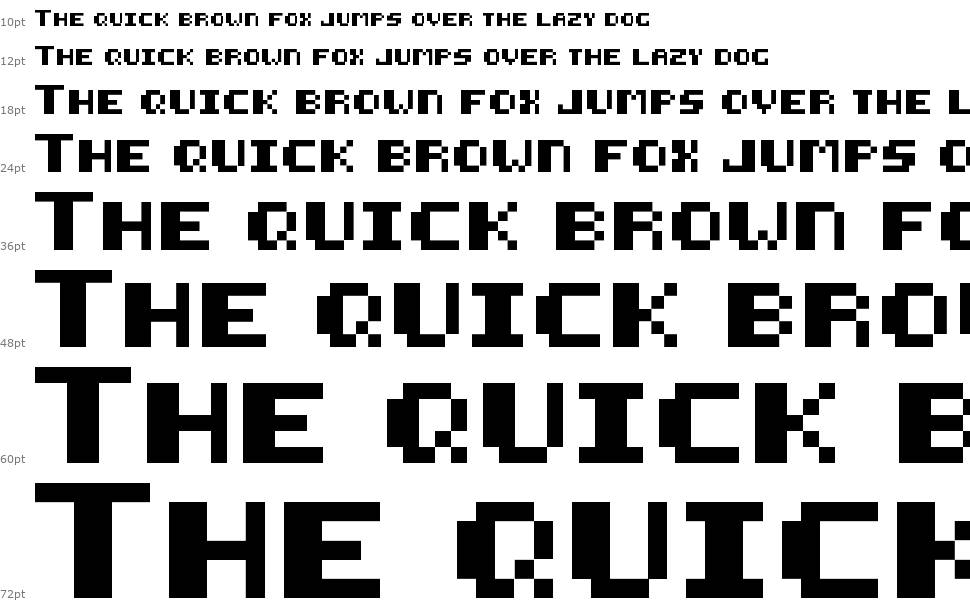 8-bit HUD font Şelale