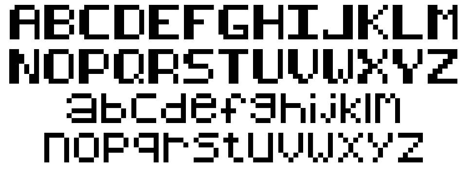 8-bit pusab 字形 标本