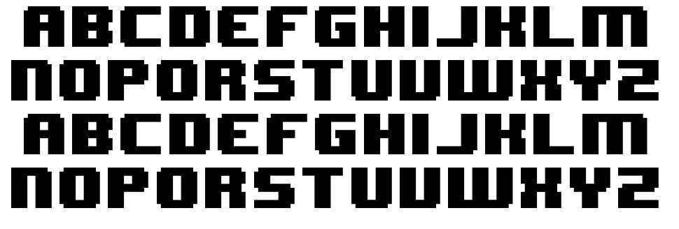 8 Bit Wonder font Specimens