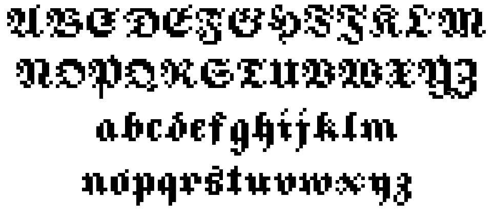 8Fraktura RC 字形 标本
