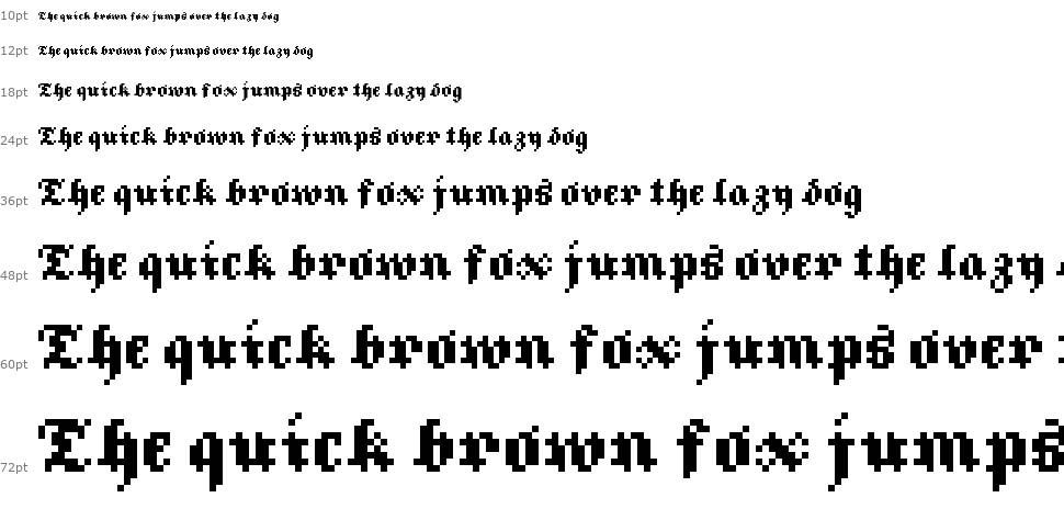8Fraktura RC font Şelale