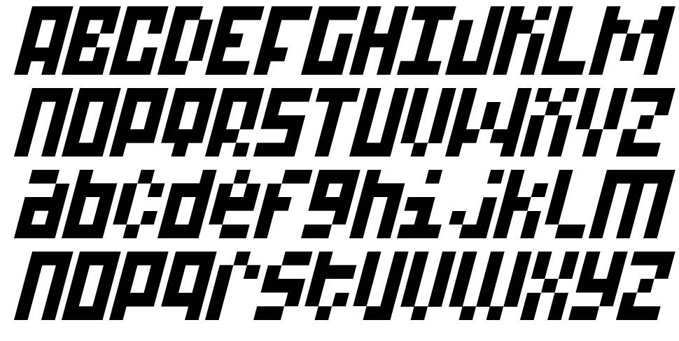 A-15-Bit font specimens