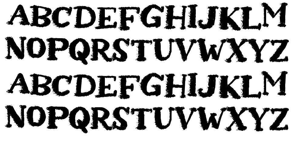 A Abrasion font