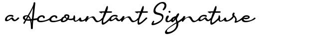 a Accountant Signature