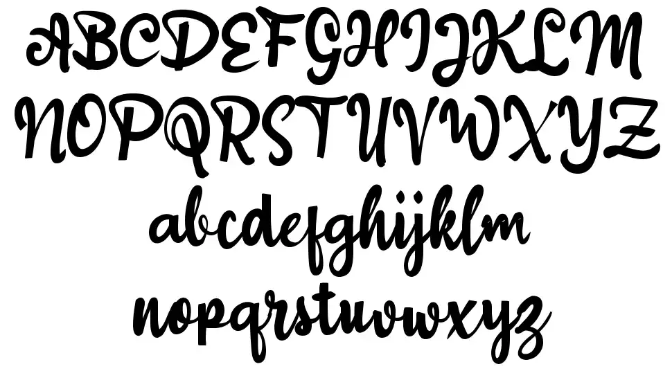 A Acorn Squash font specimens