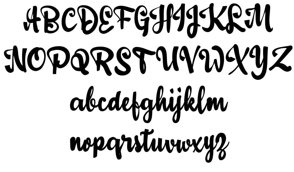 A Adulsa Script font specimens