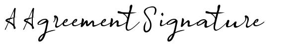 A Agreement Signature 字形